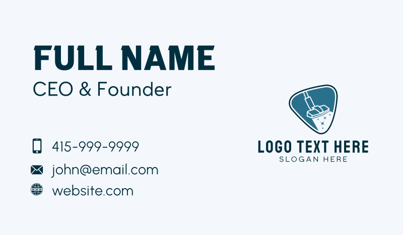 Vacuum Cleaning Maintenance Business Card