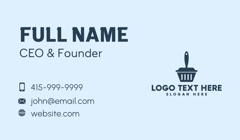 Cleaning Dustpan Business Card