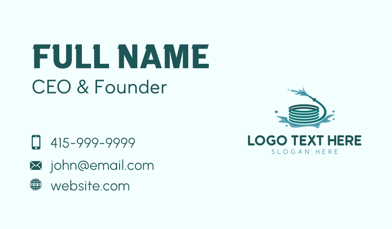 Clean Water Hose Business Card